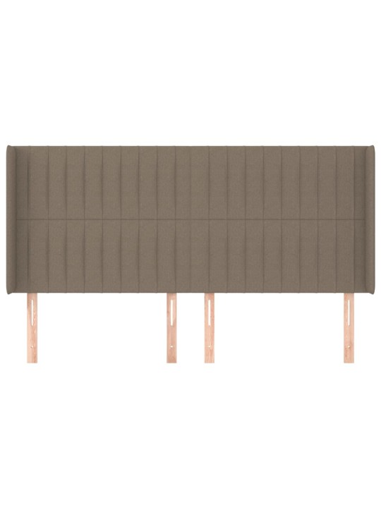 Galvgalis ar malām, 203x16x118/128 cm, pelēkbrūns audums