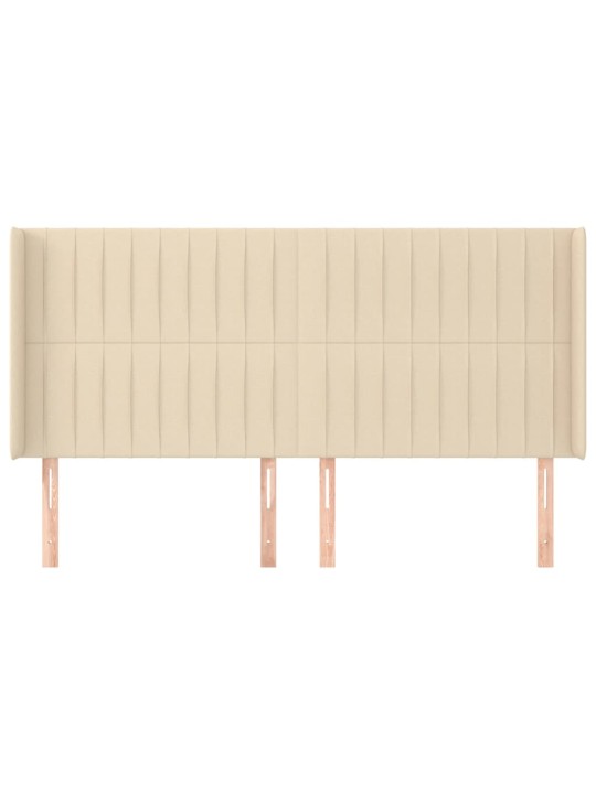 Galvgalis ar malām, 203x16x118/128 cm, krēmkrāsas audums