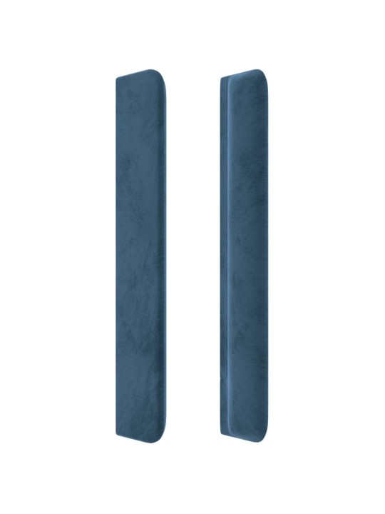 Galvgalis ar malām, tumši zils samts, 103x16x118/128 cm