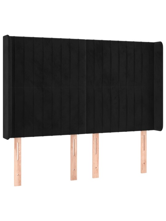 Galvgalis ar malām, melns samts, 147x16x118/128 cm