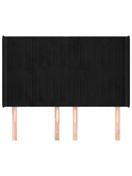Galvgalis ar malām, melns samts, 147x16x118/128 cm