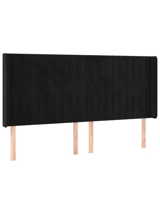 Galvgalis ar malām, melns samts, 163x16x118/128 cm