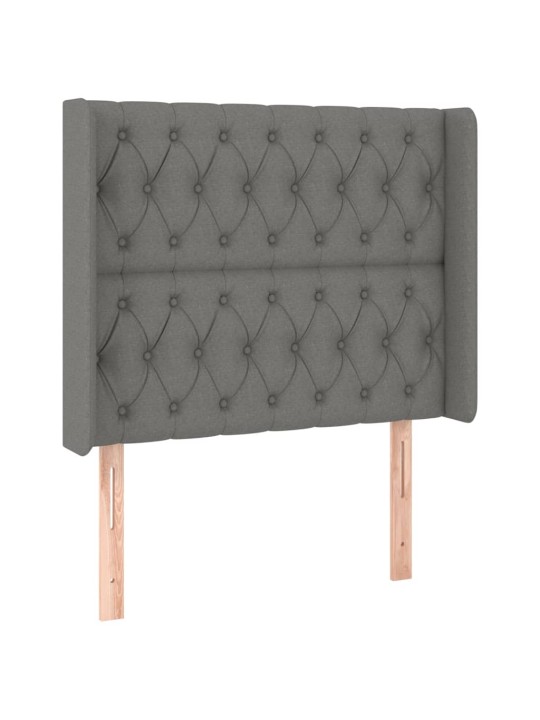 Galvgalis ar malām, 103x16x118/128 cm, tumši pelēks audums