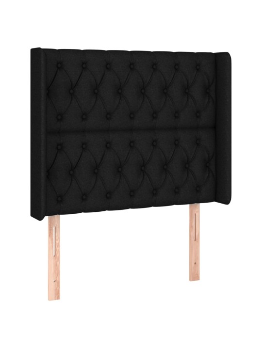 Galvgalis ar malām, 103x16x118/128 cm, melns audums