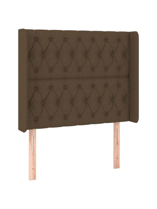 Galvgalis ar malām, 103x16x118/128 cm, tumši brūns audums