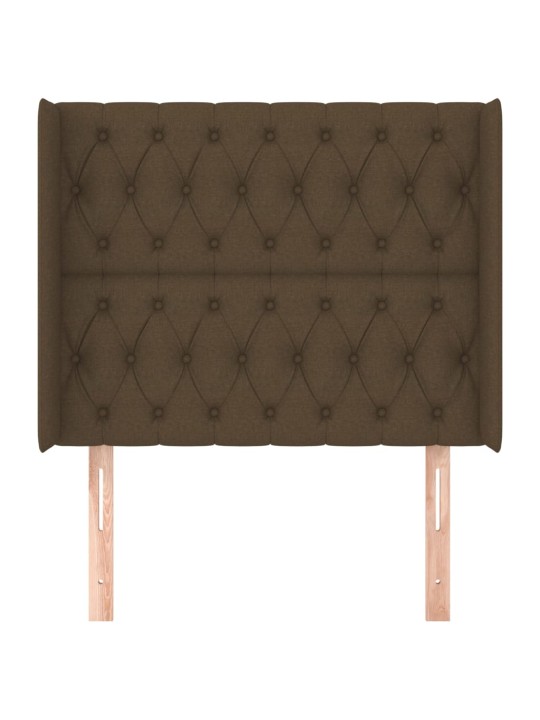 Galvgalis ar malām, 103x16x118/128 cm, tumši brūns audums