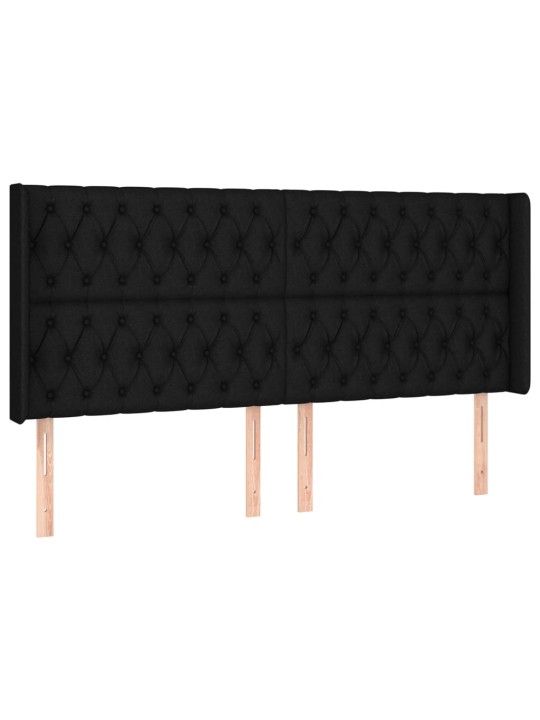 Galvgalis ar malām, 203x16x118/128 cm, melns audums