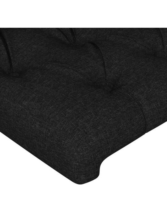 Galvgalis ar malām, 203x16x118/128 cm, melns audums