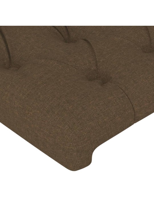 Galvgalis ar malām, 203x16x118/128 cm, tumši brūns audums