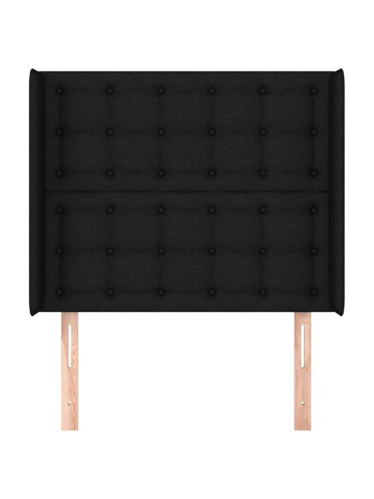 Galvgalis ar malām, 83x16x118/128 cm, melns audums