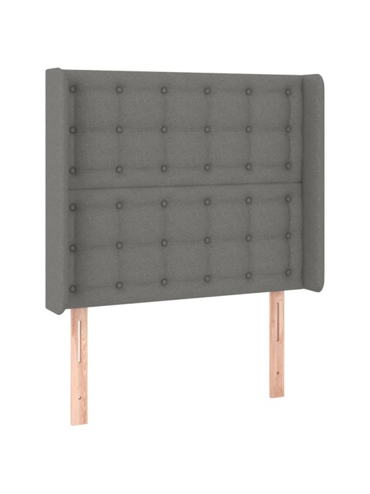 Galvgalis ar malām, 103x16x118/128 cm, tumši pelēks audums