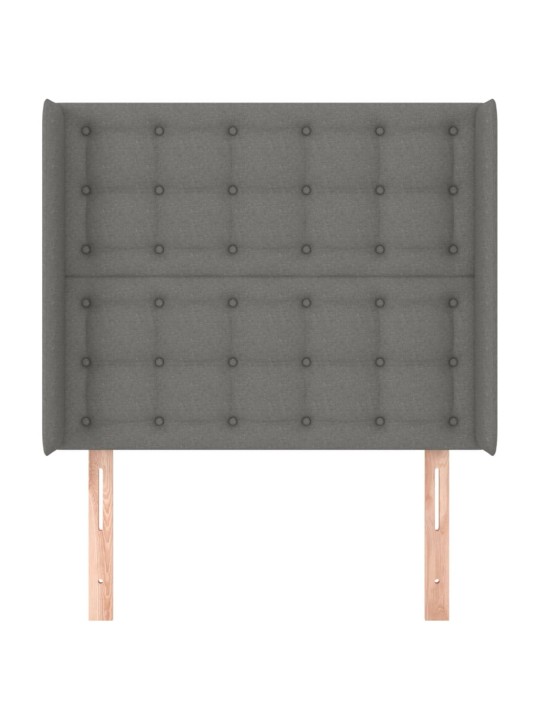 Galvgalis ar malām, 103x16x118/128 cm, tumši pelēks audums