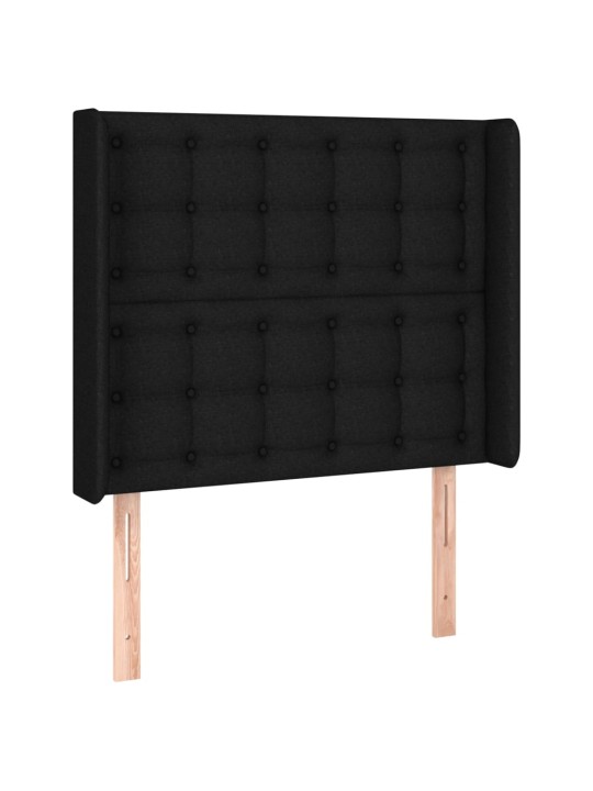 Galvgalis ar malām, 103x16x118/128 cm, melns audums