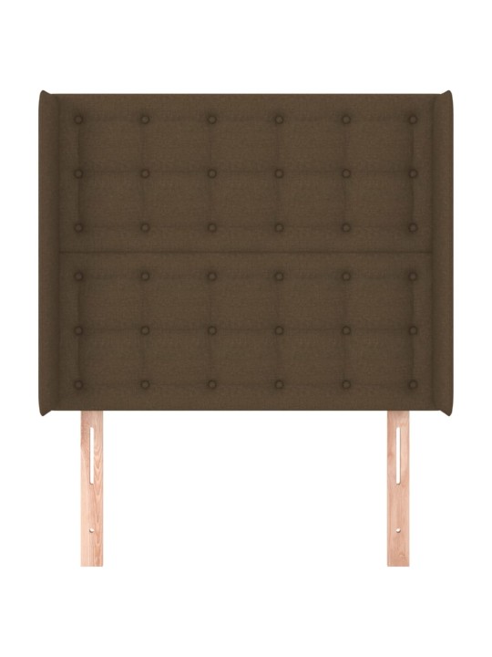 Galvgalis ar malām, 103x16x118/128 cm, tumši brūns audums