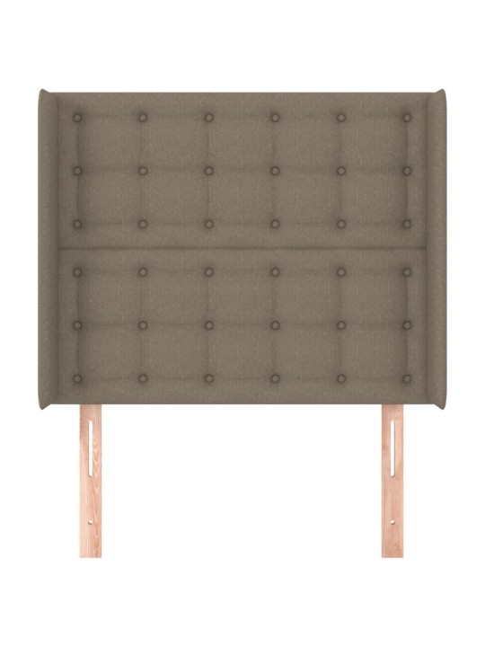 Galvgalis ar malām, 103x16x118/128 cm, pelēkbrūns audums