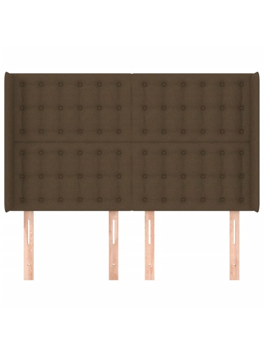 Galvgalis ar malām, 147x16x118/128 cm, tumši brūns audums