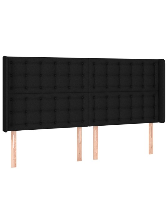 Galvgalis ar malām, 183x16x118/128 cm, melns audums