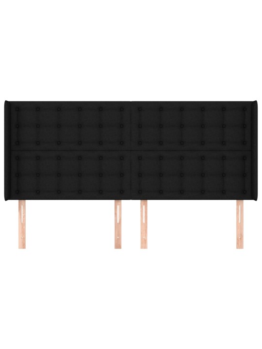 Galvgalis ar malām, 203x16x118/128 cm, melns audums