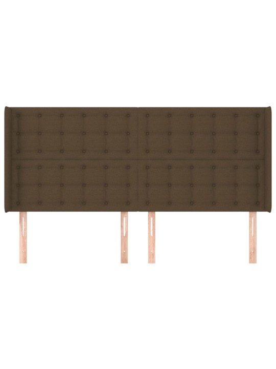 Galvgalis ar malām, 203x16x118/128 cm, tumši brūns audums