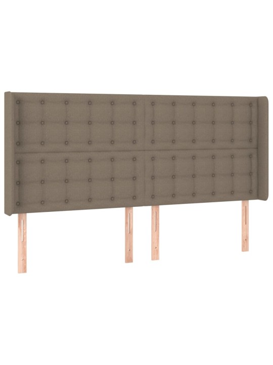 Galvgalis ar malām, 203x16x118/128 cm, pelēkbrūns audums