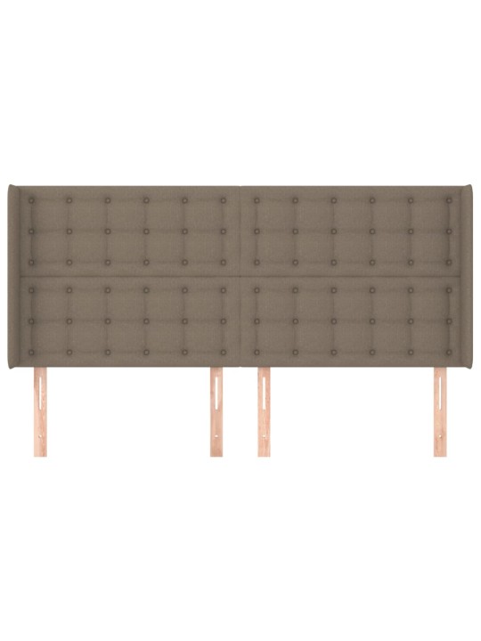Galvgalis ar malām, 203x16x118/128 cm, pelēkbrūns audums