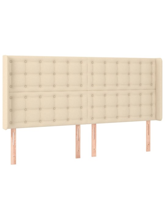 Galvgalis ar malām, 203x16x118/128 cm, krēmkrāsas audums