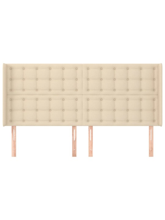 Galvgalis ar malām, 203x16x118/128 cm, krēmkrāsas audums