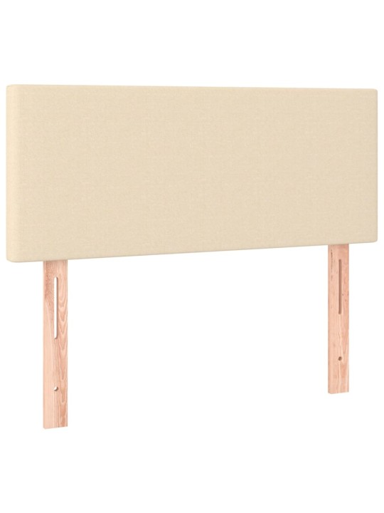 Gultas galvgalis ar led, 90x5x78/88 cm, krēmkrāsas audums
