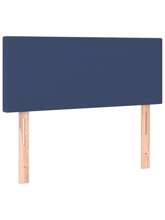 Gultas galvgalis ar LED, 100x5x78/88 cm, zils audums