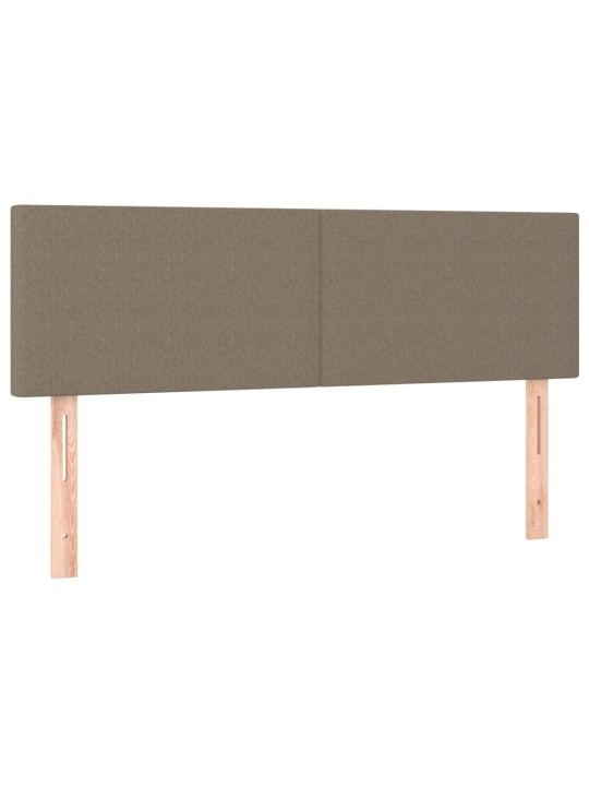 Gultas galvgalis ar LED, 144x5x78/88 cm, pelēkbrūns audums