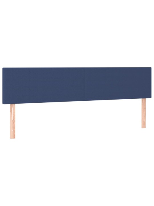 Gultas galvgalis ar led, 180x5x78/88 cm, zils audums