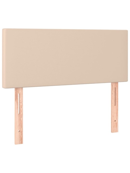Gultas galvgalis ar led, 90x5x78/88 cm, kapučīno mākslīgā āda
