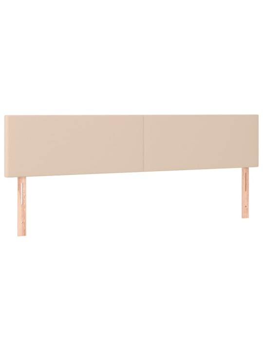 Gultas galvgalis ar LED, 180x5x78/88 cm, kapučīno mākslīgā āda