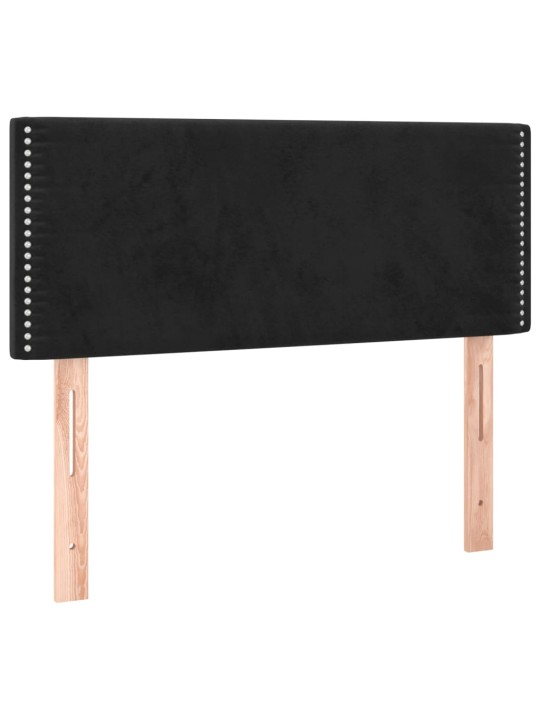 Gultas galvgalis ar led, 80x5x78/88 cm, melns samts