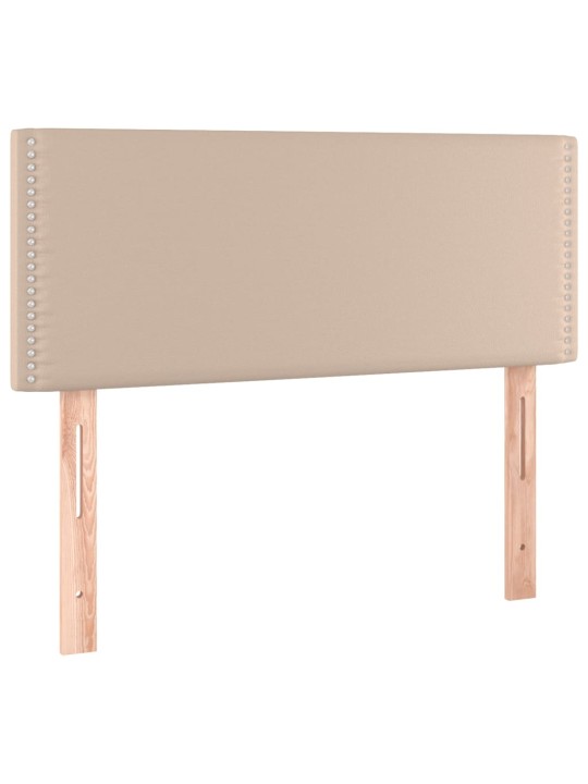 Gultas galvgalis ar led, 80x5x78/88 cm, kapučīno mākslīgā āda