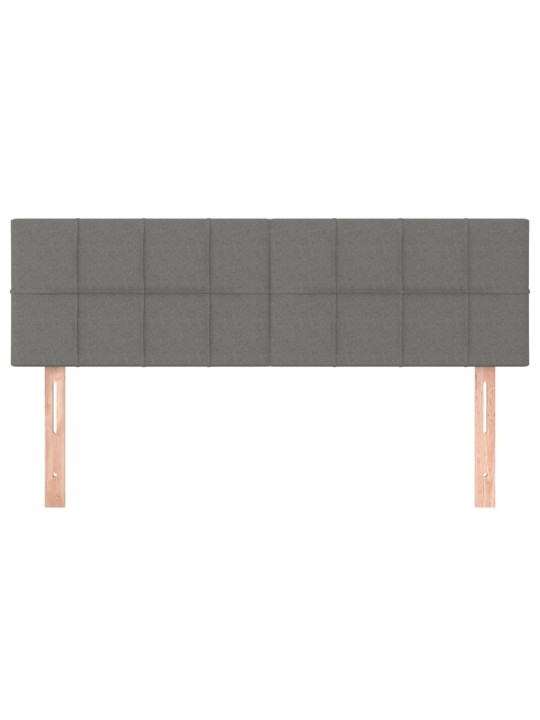 Gultas galvgalis ar LED, 144x5x78/88 cm, tumši pelēks audums