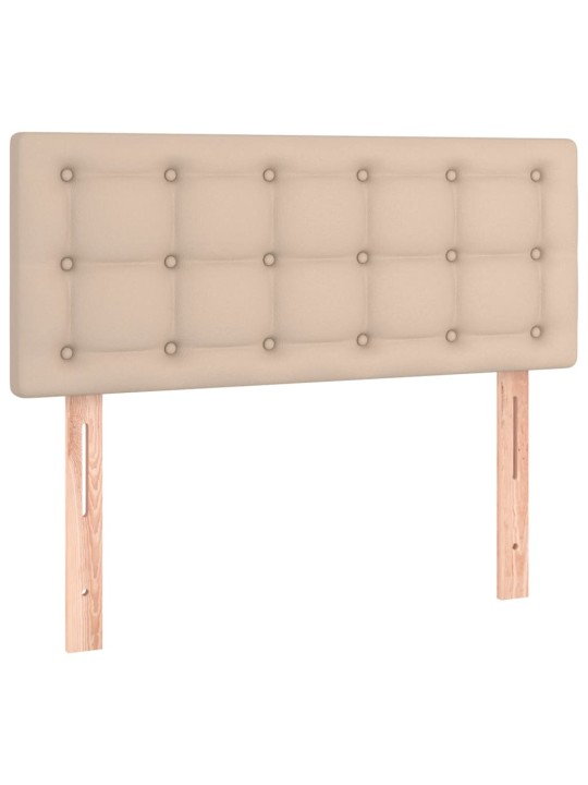 Gultas galvgalis ar led, 80x5x78/88 cm, kapučīno mākslīgā āda