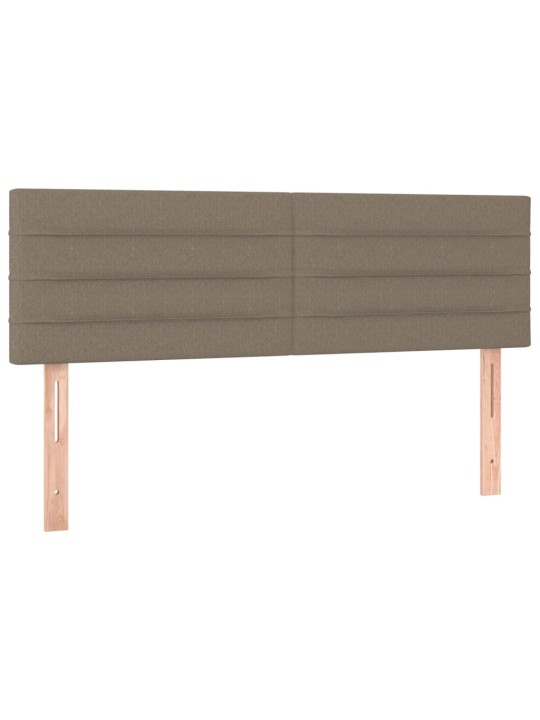 Gultas galvgalis ar LED, 144x5x78/88 cm, pelēkbrūns audums