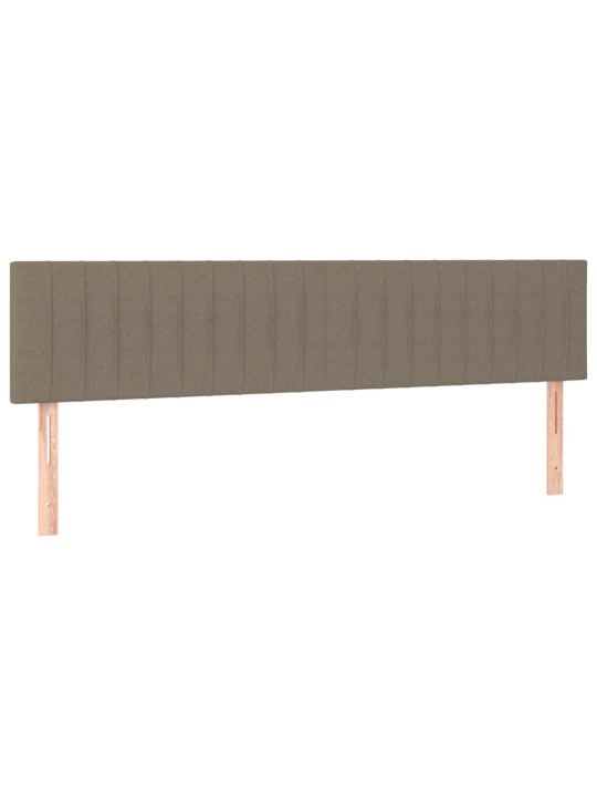 Gultas galvgalis ar led, 200x5x78/88 cm, pelēkbrūns audums