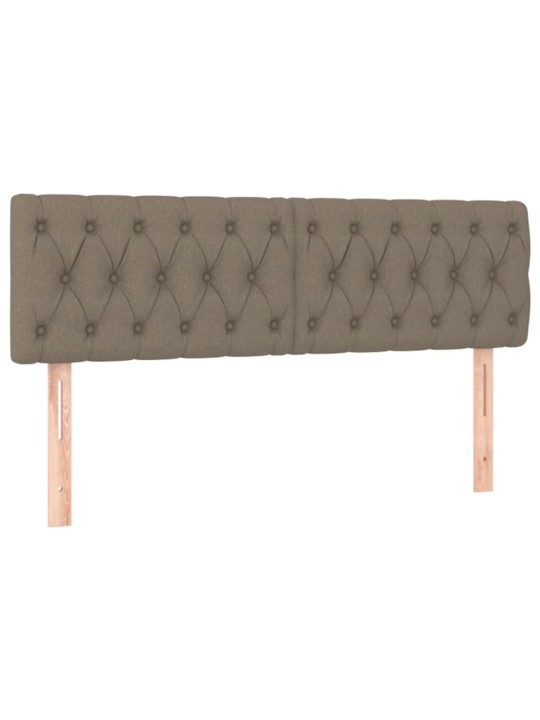 Gultas galvgalis ar led, 160x7x78/88 cm, pelēkbrūns audums