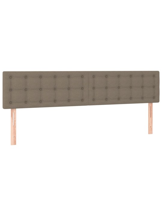 Gultas galvgalis ar led, 200x5x78/88 cm, pelēkbrūns audums