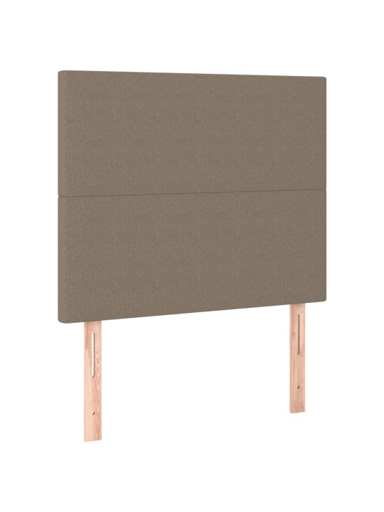 Gultas galvgalis ar led, 90x5x118/128 cm, pelēkbrūns audums