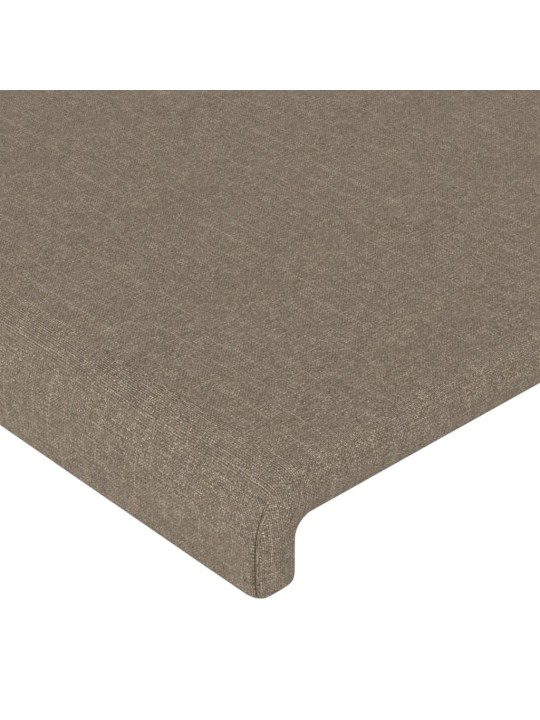 Gultas galvgalis ar led, 90x5x118/128 cm, pelēkbrūns audums