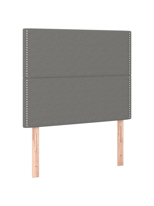 Gultas galvgalis ar led, 83x16x118/128 cm, tumši pelēks audums