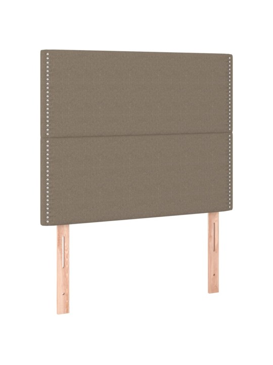 Gultas galvgalis ar led, 90x5x118/128 cm, pelēkbrūns audums
