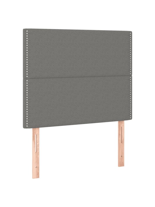Gultas galvgalis ar LED, 100x5x118/128 cm, tumši pelēks audums