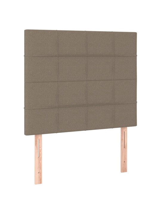 Gultas galvgalis ar led, 90x5x118/128 cm, pelēkbrūns audums