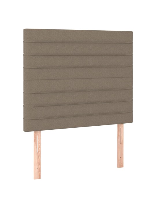 Gultas galvgalis ar led, 80x5x118/128 cm, pelēkbrūns audums
