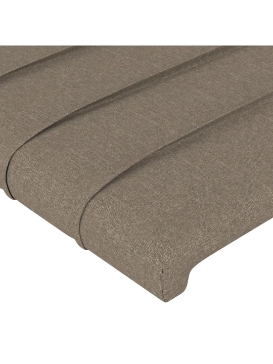 Gultas galvgalis ar led, 80x5x118/128 cm, pelēkbrūns audums
