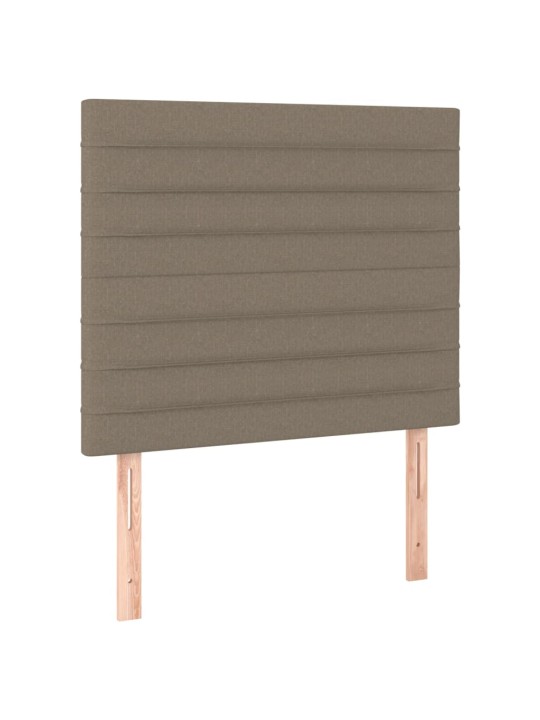 Gultas galvgalis ar LED, 90x5x118/128 cm, pelēkbrūns audums